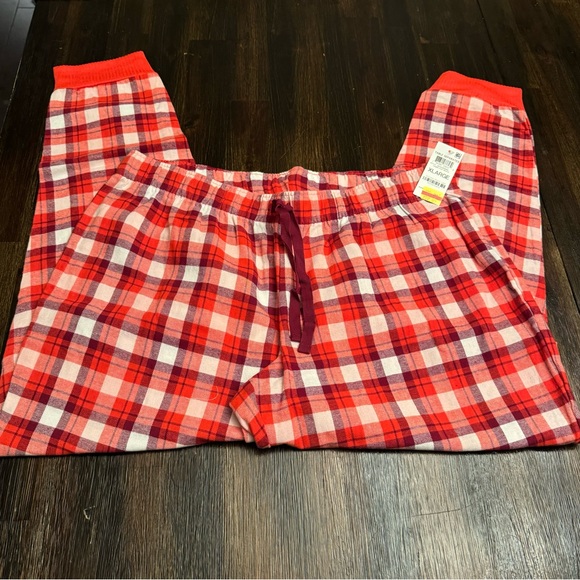 Jenni Intimates Orange Plaid Pajama Pants - Picture 4 of 6